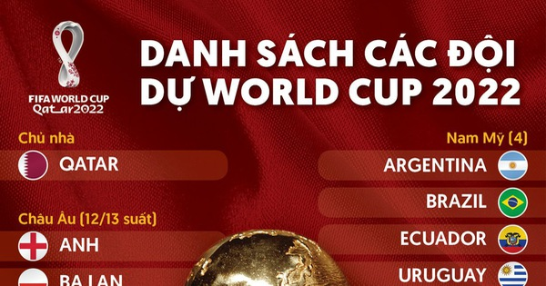 Danh sách các đội dự